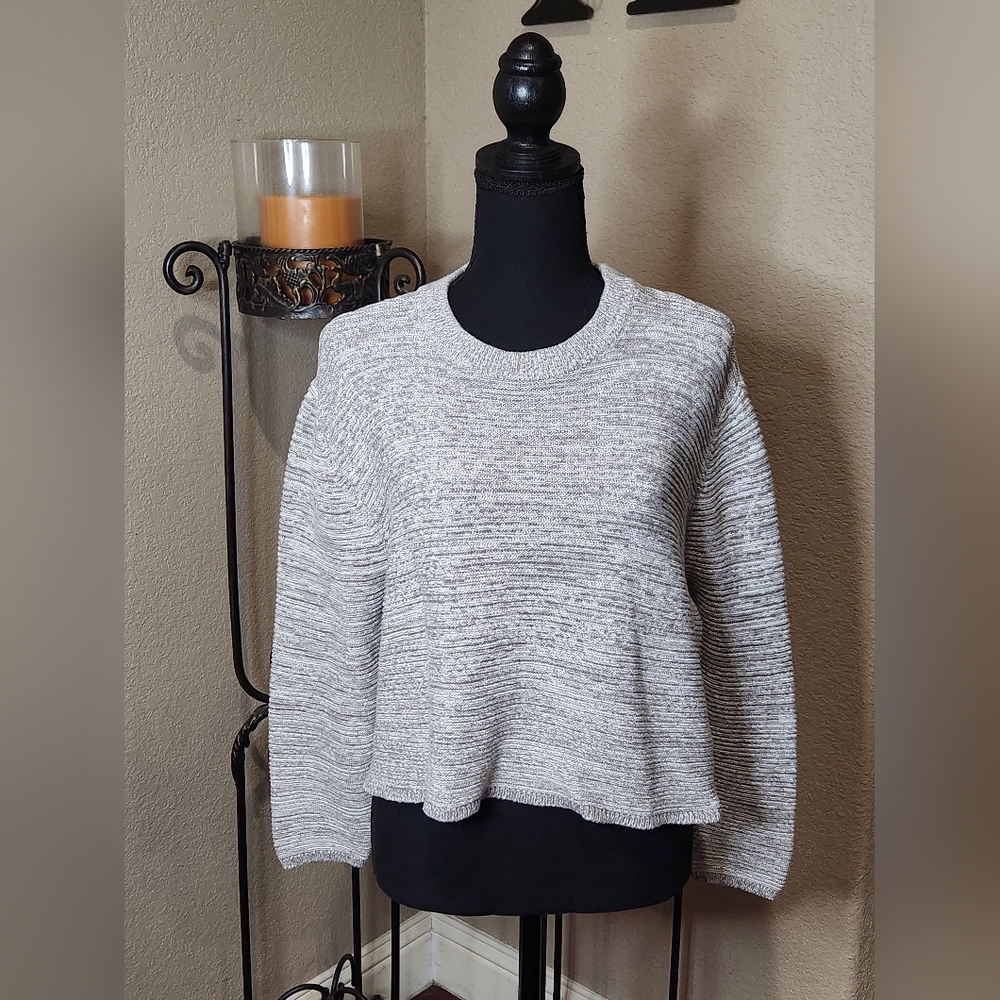 Cotton On By ASOS Gray Cropped Sweater Made From Recycled Bottles. Size L